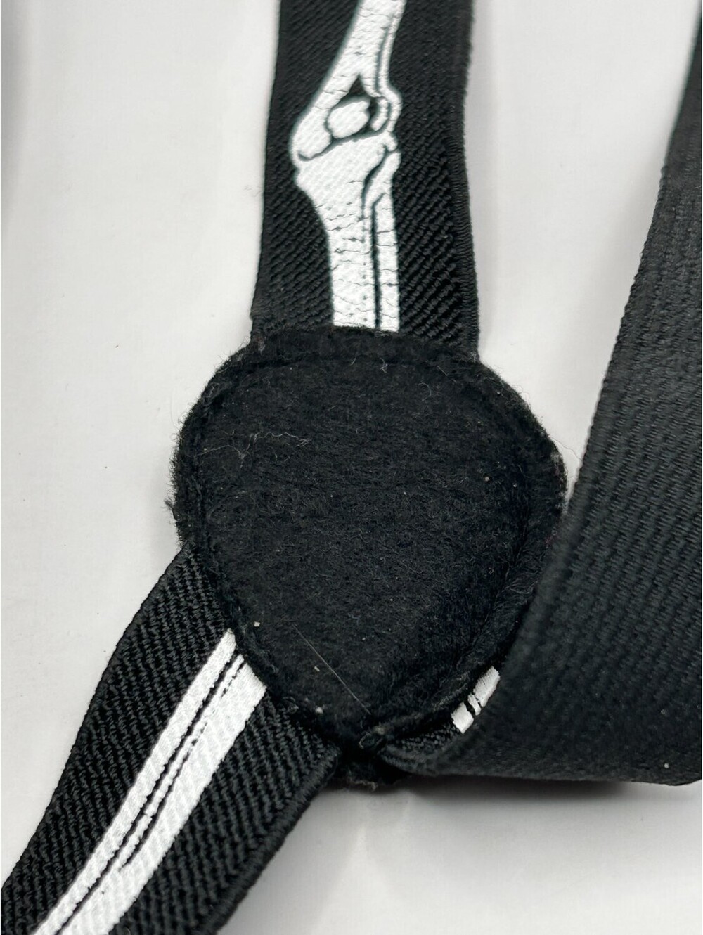 Skeleton Bones Suspenders Y-Back Adjustable Clip-On Goth Punk Black 40in Mens - Picture 4 of 7